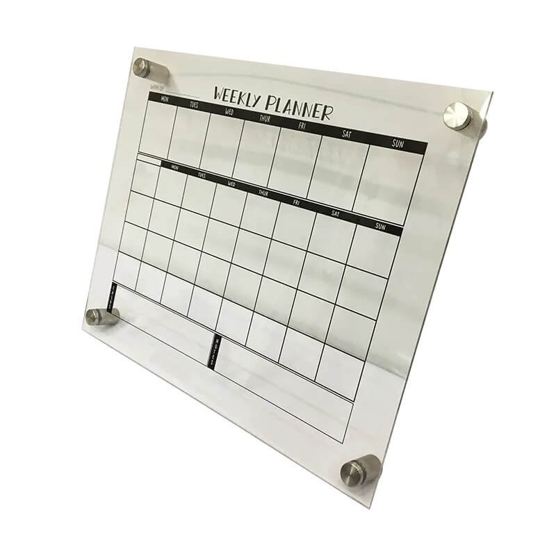 acrylic sign with standoffs