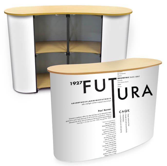 trade show pop up counter