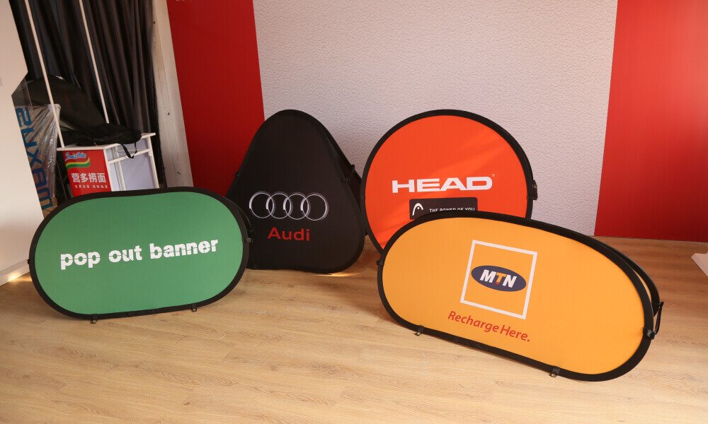 Portable Advertising Horizontal Frame Pop Up Banners